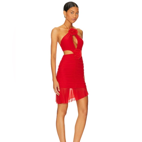 NWT Revolve MAJORELLE YESENIA MINI DRESS IN RED size medium - Picture 2 of 3